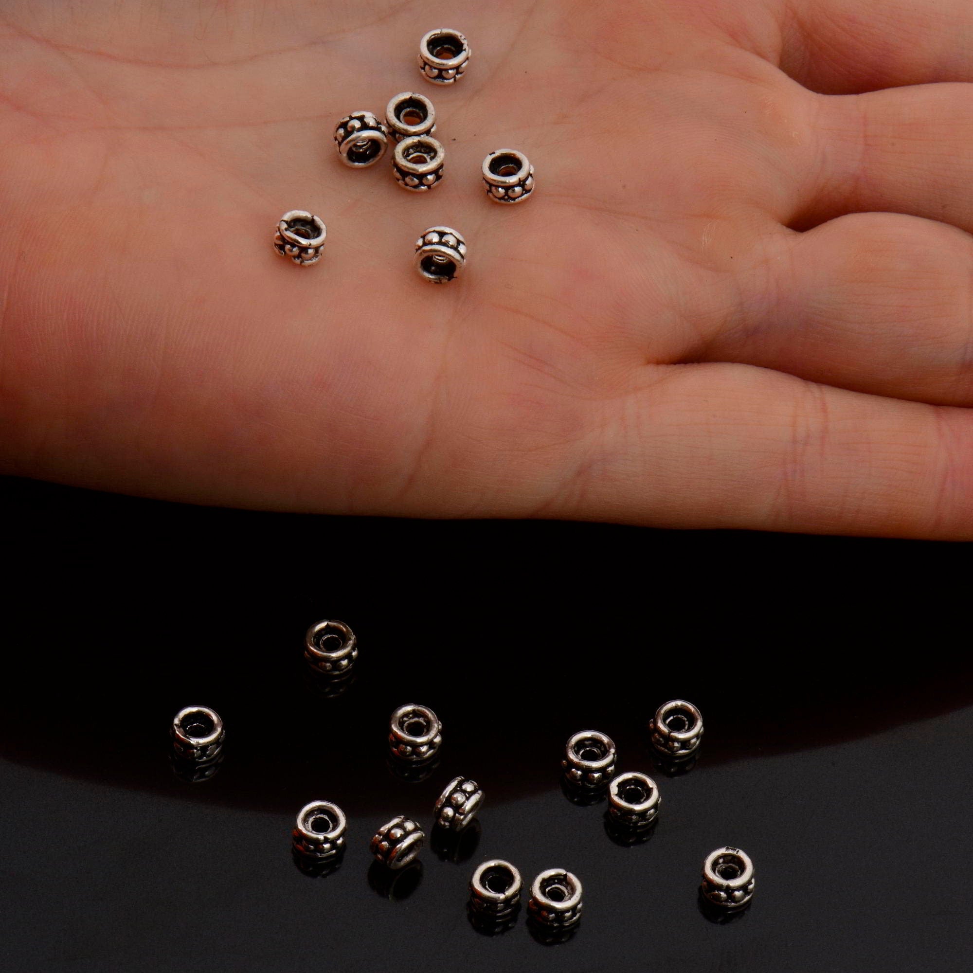 925 Sterling Silver Separators, Handmade Silver Separators, Solid Silver Beads, Spacer Beads, Jewelry Supply, M135A