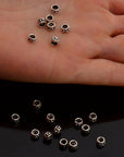 925 Sterling Silver Separators, Handmade Silver Separators, Solid Silver Beads, Spacer Beads, Jewelry Supply, M135A