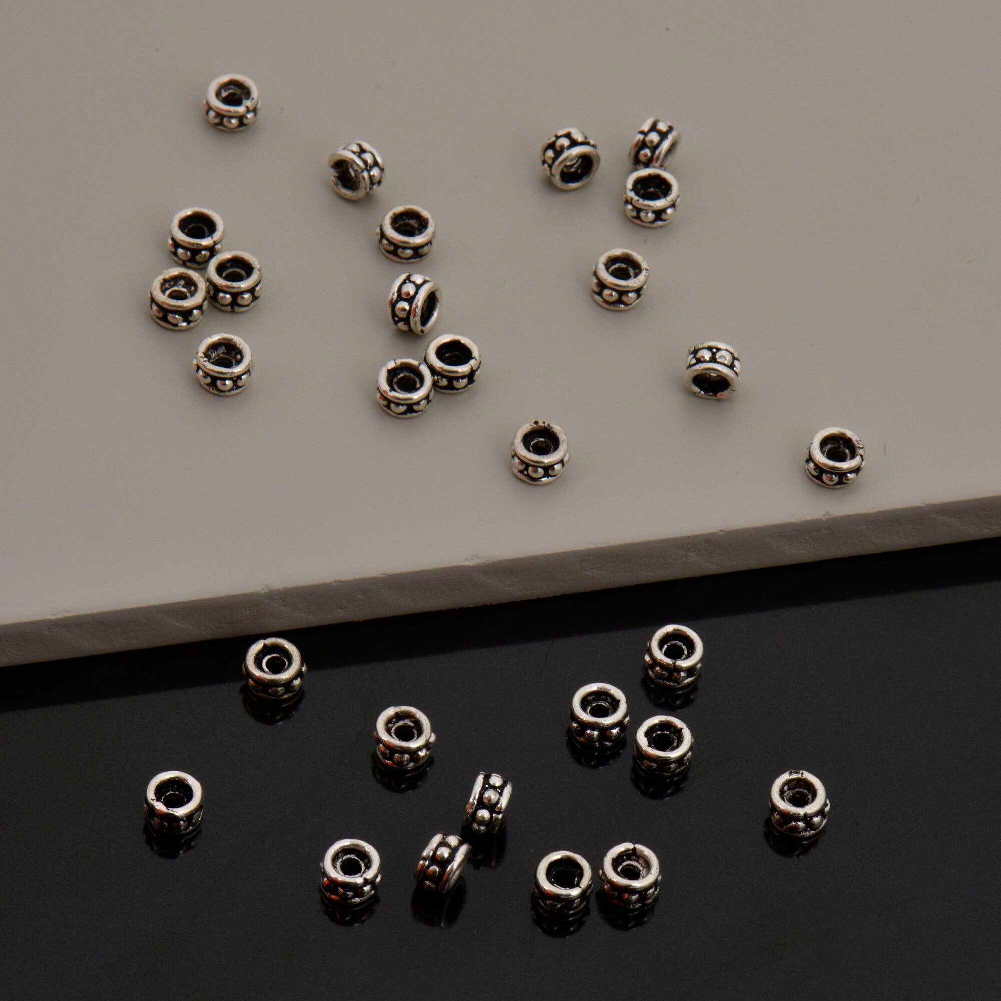925 Sterling Silver Separators, Handmade Silver Separators, Solid Silver Beads, Spacer Beads, Jewelry Supply, M135A