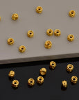 24K Gold Vermeil Separators, Handmade Silver Beads in 24K Gold, 925 Solid Silver Beads, Spacer Beads, Jewelry Supply, VM135A