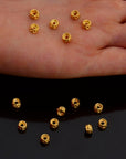 24K Gold Vermeil Separators, Handmade Silver Beads in 24K Gold, 925 Solid Silver Beads, Spacer Beads, Jewelry Supply, VM135A