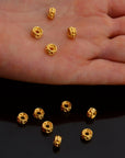 24K Gold Vermeil Separators, Handmade Silver Beads in 24K Gold, 925 Solid Silver Beads, Spacer Beads, Jewelry Supply, VM135B