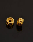 24K Gold Vermeil Separators, Handmade Silver Beads in 24K Gold, 925 Solid Silver Beads, Spacer Beads, Jewelry Supply, VM135B
