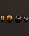 24K Gold Vermeil & 925 Silver Separators, Handmade Silver Beads in 24K Gold, Solid Silver Beads, Spacer Beads, Jewelry Supply, M/VM135 A-B