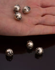 925 Sterling Silver Large Sized Capped Seamless Beads, Handmade Silver Bead, Solid Silver Beads, Jewelry Supply, M108A