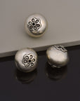 925 Sterling Silver Large Sized Capped Seamless Beads, Handmade Silver Beads, Solid Silver Beads, Jewelry Supply, M108C