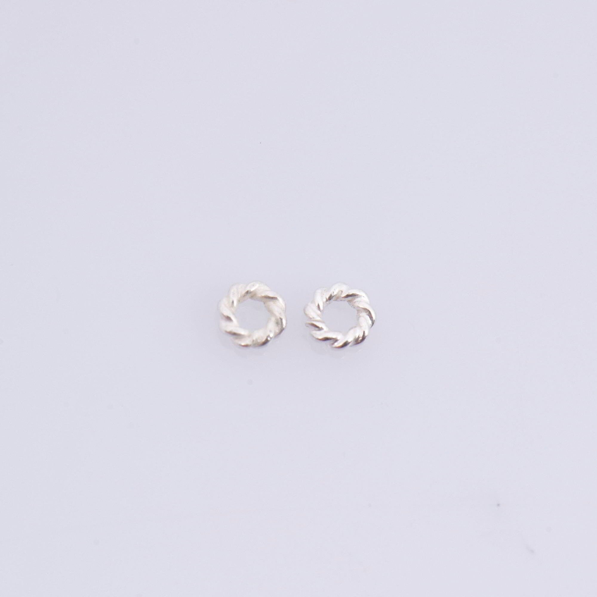 24K Gold Vermeil & 925 Silver 40 Pcs Rope Design Jump Rings, Closed Rope Jump Rings, Closed Rope Rings Seperator, Findings, M/VM70
