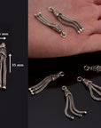 925 Sterling Silver Small Tassels, Handmade Silver Tassels, Solid Silver Tassels, Pendants Tassels, Jewelry Supply, M105