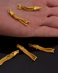24K Gold Vermeil Small Tassels, Handmade Silver Tassels in 24K Gold, 925 Solid Silver Tassels, Pendants Tassels, Jewelry Supply, VM105