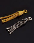 24K Gold Vermeil Small Tassels, Handmade Silver Tassels in 24K Gold, 925 Solid Silver Tassels, Pendants Tassels, Jewelry Supply, M/VM105