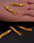 24K Gold Vermeil Small Tassels, Handmade Silver Tassels in 24K Gold, 925 Solid Silver Tassels, Pendants Tassels, Jewelry Supply, M/VM105