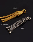 24K Gold Vermeil Small Tassels, Handmade Silver Tassels in 24K Gold, 925 Solid Silver Tassels, Pendants Tassels, Jewelry Supply, M/VM105