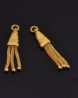 24K Gold Vermeil Small Tassels, Handmade Silver Tassels in Gold, 925 Solid Silver Tassels, Pendants Tassels, Jewelry Supply, VM106