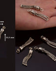 925 Sterling Silver Small Tassels, Handmade Silver Tassels, 925 Solid Silver Tassels, Pendants Tassels, Jewelry Supply, M107