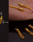24K Gold Vermeil Small Tassels, Handmade Silver Tassels in 24K Gold, 925 Solid Silver Tassels, Pendants Tassels, Jewelry Supply, VM107