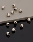 925 Sterling Silver Round Beads, Handmade Silver Beads, Solid Silver Beads, Spacer Beads, Handmade Beads, Jewelry Supply, M119A