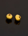 24K Gold Vermeil Round Beads, Handmade Silver Beads in 24K Gold, 925 Solid Silver Beads, Handmade Beads, Jewelry Supply, VM119B