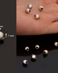 24K Gold Vermeil & 925 Silver Round Beads, Handmade Silver Beads inGold , Solid Silver Beads, Handmade Beads, Jewelry Supply, M/VM119 A-C