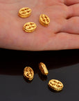 24K Gold Vermeil Flat Tube Spacer Beads, Handmade Silver Spacer Beads in 24K Gold, 925 Silver Spacer Beads, Jewelry Supplies, VM120
