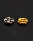 24K Gold Vermeil and 925 Silver Flat Tube Spacer Beads, Handmade Silver Spacer Beads in Gold, Silver Spacer Beads, Jewelry Supplies, M/VM120