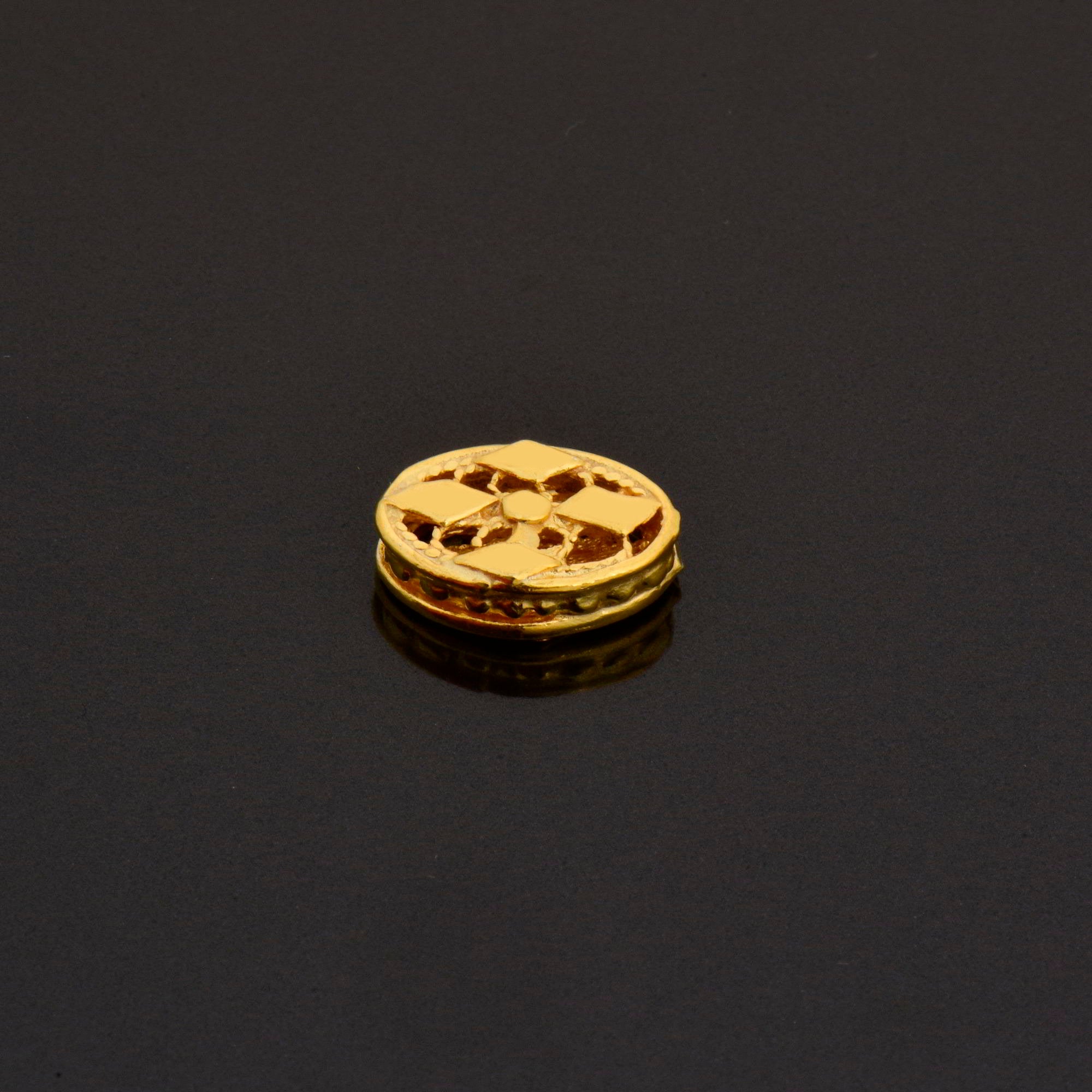24K Gold Vermeil and 925 Silver Flat Tube Spacer Beads, Handmade Silver Spacer Beads in Gold, Silver Spacer Beads, Jewelry Supplies, M/VM120