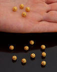 24K Gold Vermeil Filigree Beads, Handmade Silver Beads in 24K Gold, 925 Solid Silver Beads, Spacer Beads, Jewelry Supply, VM121A