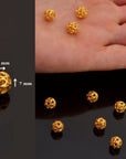 24K Gold Vermeil Filigree Beads, Handmade Silver Beads in 24K Gold, 925 Solid Silver Beads, Spacer Beads, Jewelry Supply, VM121B