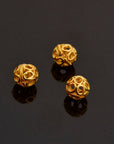 24K Gold Vermeil Filigree Beads, Handmade Silver Beads in 24K Gold, 925 Solid Silver Beads, Spacer Beads, Jewelry Supply, VM121B