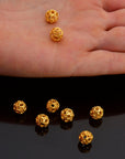 24K Gold Vermeil Filigree Beads, Handmade Silver Beads in 24K Gold, 925 Solid Silver Beads, Spacer Beads, Jewelry Supply, VM121C