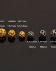 24K Gold Vermeil and 925 Silver Filigree Beads, Handmade Silver Beads, Gold Beads, Spacer Beads, Jewelry Supply, M/VM121 A-C