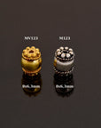 24K Gold Vermeil & 925 Silver Capped Beads, Handmade Silver Beads in Gold, Solid Silver Beads, Jewelry Supply, M/VM123
