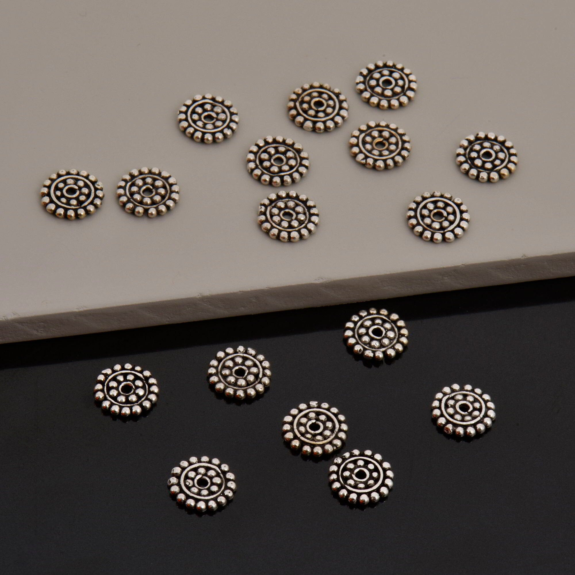 925 Sterling Silver Separators, Handmade Silver Separators, Solid Silver Beads, Spacer Beads, Jewelry Supply, M132A