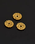 24K Gold Vermeil Separators, Handmade Silver Beads in 24K Gold, 925 Solid Silver Beads, Spacer Beads, Jewelry Supply, VM132A