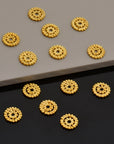 24K Gold Vermeil Separators, Handmade Silver Beads in 24K Gold, 925 Solid Silver Beads, Spacer Beads, Jewelry Supply, VM132B