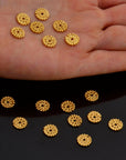 24K Gold Vermeil & 925 Silver Separators, Handmade Silver Beads in Gold, Solid Silver Beads, Spacer Beads, Jewelry Supply, M/VM132 A-B