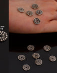 24K Gold Vermeil & 925 Silver Separators, Handmade Silver Beads in Gold, Solid Silver Beads, Spacer Beads, Jewelry Supply, M/VM132 A-B