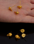 24K Gold Vermeil and 925 Silver Ear Post, Solid Silver Earring Studs with Loop, Gold Plated Earring Posts, Jewelry Making Findings, M/VM136