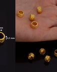 24K Gold Vermeil Large Hole Bead Rings, 925 Silver Hole Beads Rings, 24K Gold Plated Bead Rings, Jewelry Making Findings, VM137