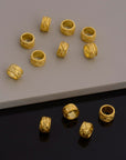 24K Gold Vermeil and 925 Silver Large Hole Bead Rings, Hole Beads Rings, Gold Plated Bead Rings, Jewelry Making Findings, M/VM137