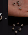 925 Sterling Silver Large Hole Bead Rings, Silver Hole Beads Rings, Solid Silver Rings, Jewelry Making Findings, M138