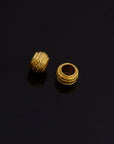 24K Gold Vermeil Large Hole Bead Rings, 925 Silver Hole Beads Rings, Gold Plated Bead Rings, Jewelry Making Findings, VM138