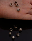 24K Gold Vermeil and 925 Silver Large Hole Bead Rings, Hole Beads Rings, 24K Gold Plated Bead Rings, Jewelry Making Findings, M/VM138
