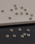 24K Gold Vermeil & 925 Silver Separators, Handmade Silver Beads in Gold, Solid Silver Beads, Spacer Beads, Jewelry Supply, M/VM124