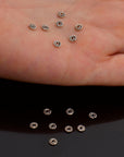 24K Gold Vermeil & 925 Silver Separators, Handmade Silver Beads in Gold, Solid Silver Beads, Spacer Beads, Jewelry Supply, M/VM124