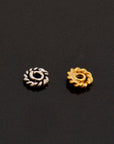 24K Gold Vermeil & 925 Silver Separators, Handmade Silver Beads in Gold, Solid Silver Beads, Spacer Beads, Jewelry Supply, M/VM124
