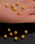 24K Gold Vermeil Separators, Handmade Silver Beads in 24K Gold, 925 Solid Silver Beads, Spacer Beads, Jewelry Supply, VM125