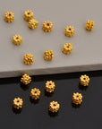 24K Gold Vermeil & 925 Silver Separators, Handmade Silver Beads in Gold, Solid Silver Beads, Spacer Beads, Jewelry Supply, M/VM125