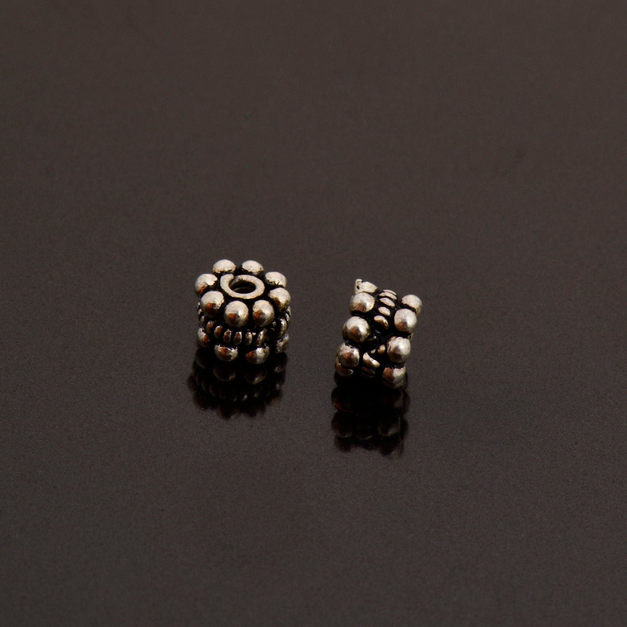 24K Gold Vermeil & 925 Silver Separators, Handmade Silver Beads in Gold, Solid Silver Beads, Spacer Beads, Jewelry Supply, M/VM125