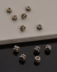 24K Gold Vermeil & 925 Silver Separators, Handmade Silver Beads in Gold, Solid Silver Beads, Spacer Beads, Jewelry Supply, M/VM125