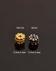 24K Gold Vermeil & 925 Silver Separators, Handmade Silver Beads in Gold, Solid Silver Beads, Spacer Beads, Jewelry Supply, M/VM125